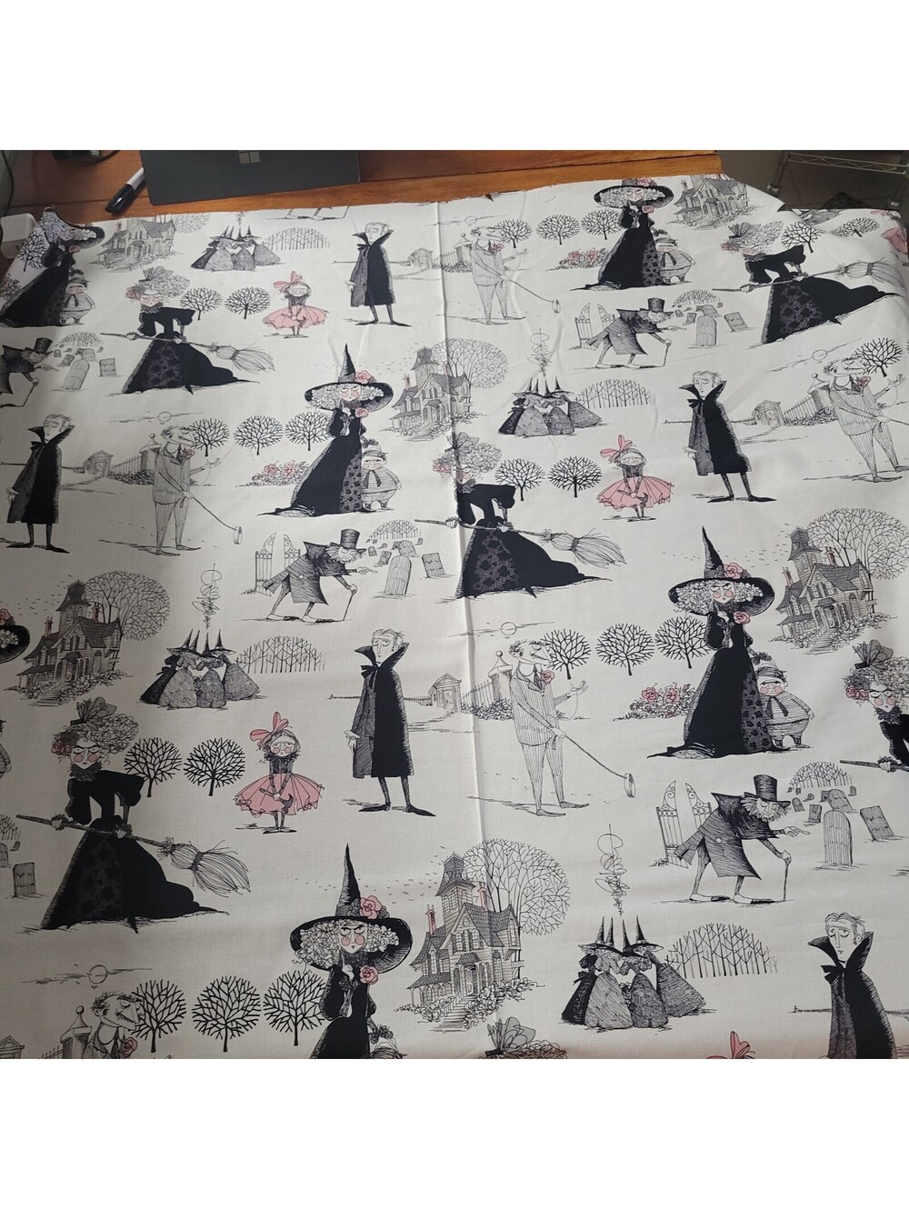 The Ghastlies Alexander Henry Fabric White 2009 Rare! New! 1-yard OOP